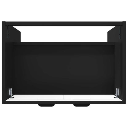 Mobiletto da bagno sotto il lavello Nero 78,5 x 37,5 x 81 cm | homemem39