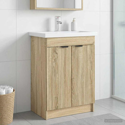 Mobiletto da bagno sotto il lavello Rovere Sonoma | homemem39