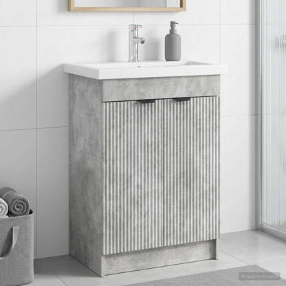 Mobiletto da bagno sotto il lavello Grigio Cemento | homemem39