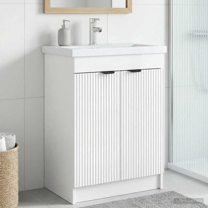 Mobiletto da bagno sotto il lavello Bianco Lucido | homemem39