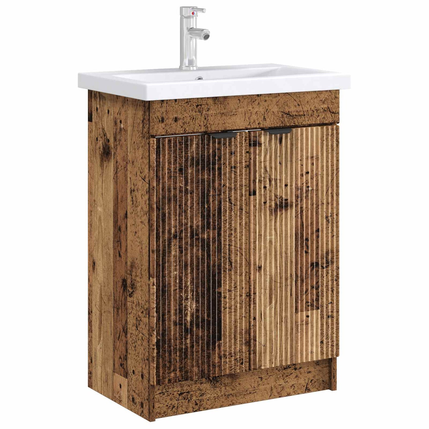 Mobiletto da bagno sotto il lavello Legno antico
