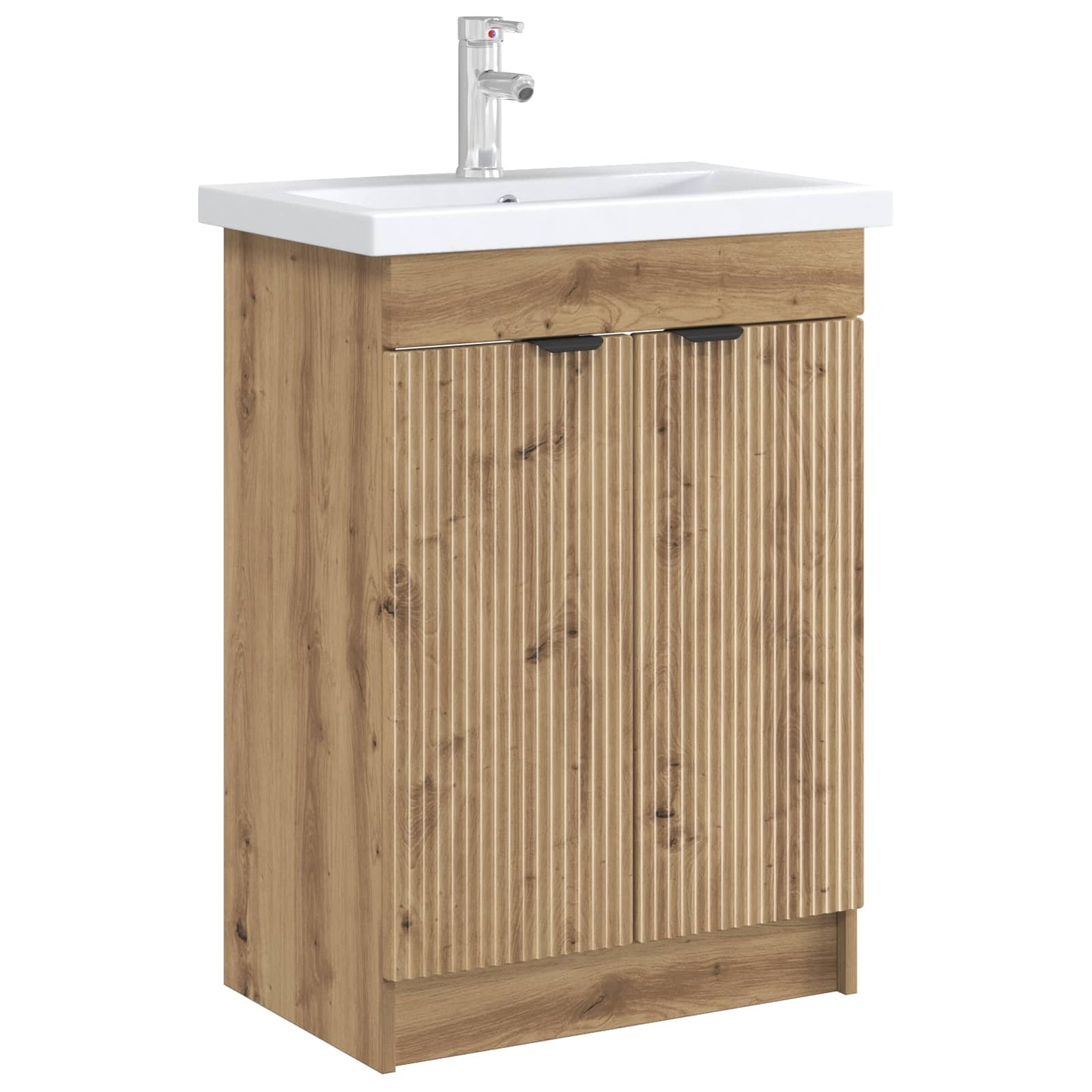 Mobiletto da bagno sotto il lavello Rovere Artigianale