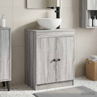 Mobile da bagno con lavabo Sonoma grigio 54 x 35 x 83 cm | homemem39