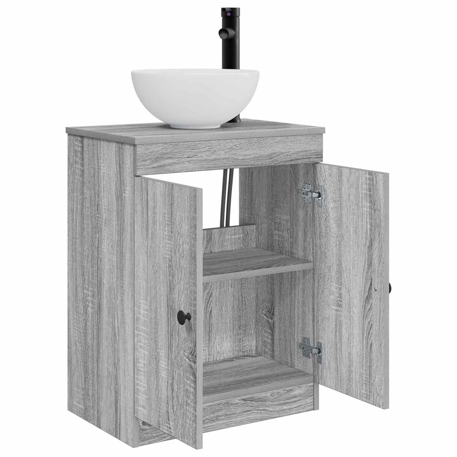 Mobile da bagno con lavabo Sonoma grigio 54 x 35 x 83 cm | homemem39