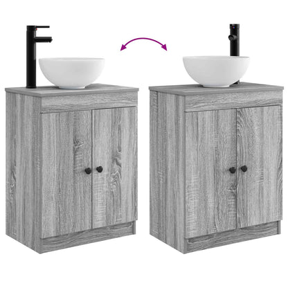 Mobile da bagno con lavabo Sonoma grigio 54 x 35 x 83 cm | homemem39