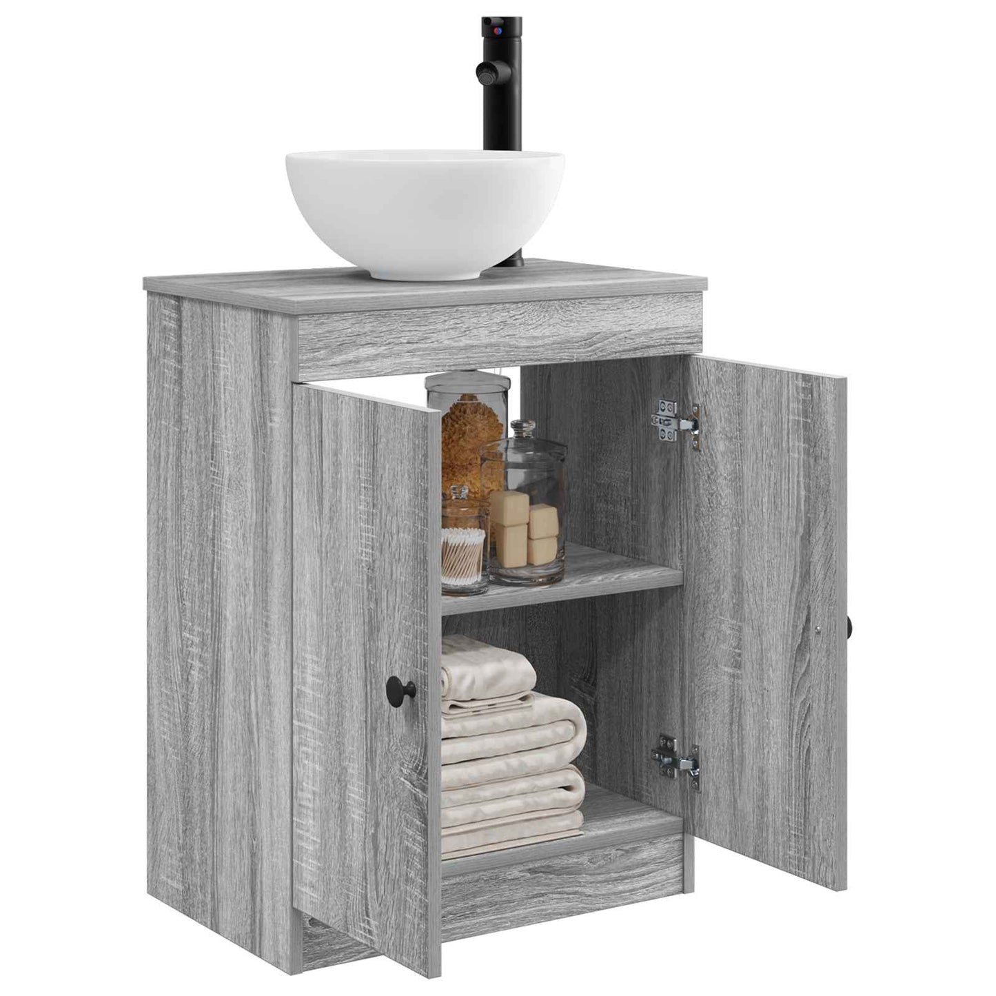 Mobile da bagno con lavabo Sonoma grigio 54 x 35 x 83 cm | homemem39