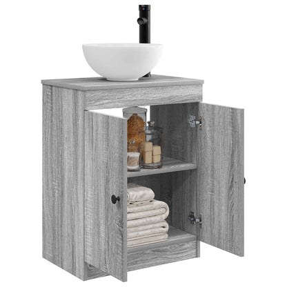 Mobile da bagno con lavabo Sonoma grigio 54 x 35 x 83 cm | homemem39