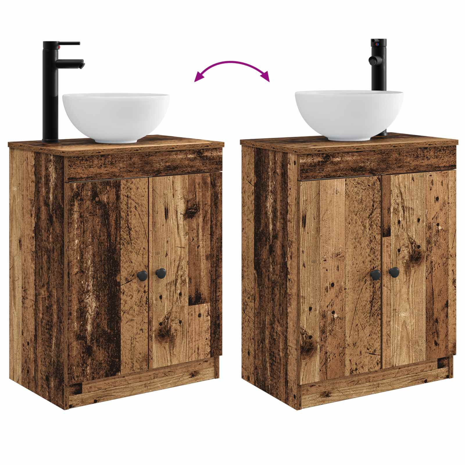 Mobile da bagno con lavabo Legno antico 54 x 35 x 83 cm | homemem39