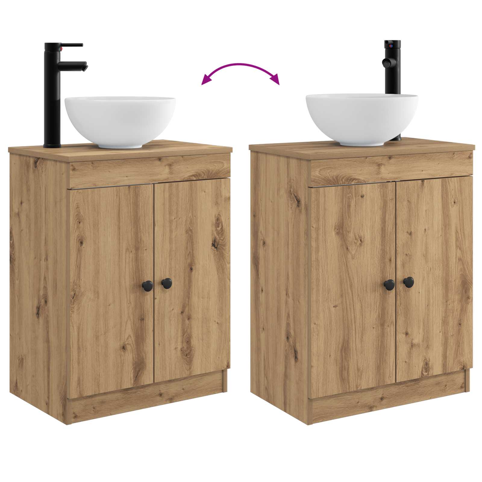 Mobile da bagno con lavabo Rovere Artigianale 54 x 35 x 83 cm | homemem39