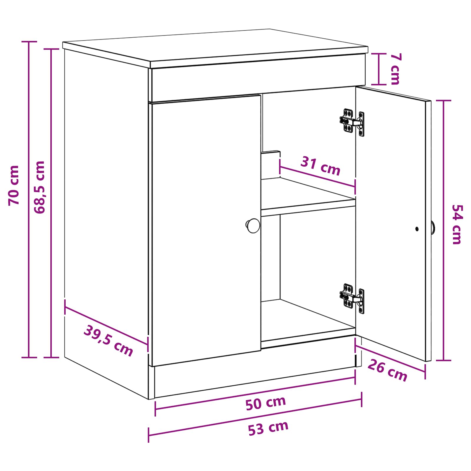 Mobile da Bagno Grigio Cemento 54 x 41 x 70 cm | homemem39
