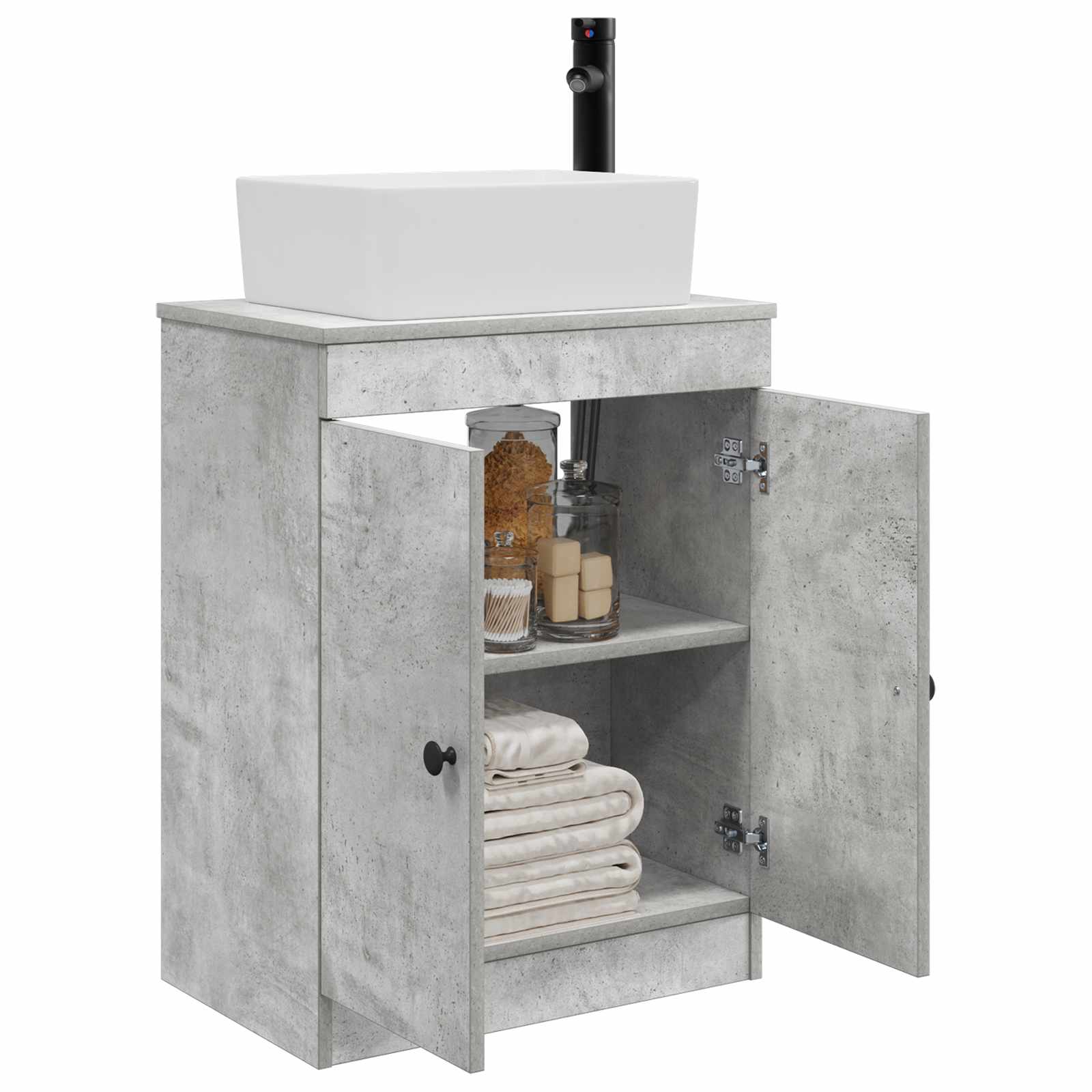 Mobile da bagno con lavabo Grigio Cemento 54 x 35 x 83 cm | homemem39