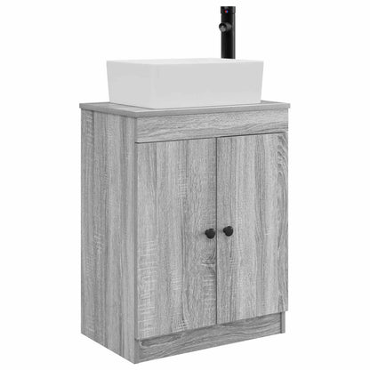Mobile da bagno con lavabo Sonoma grigio 54 x 35 x 83 cm