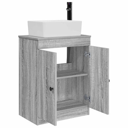 Mobile da bagno con lavabo Sonoma grigio 54 x 35 x 83 cm