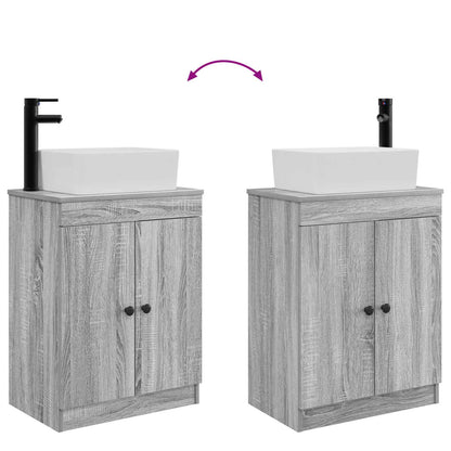 Mobile da bagno con lavabo Sonoma grigio 54 x 35 x 83 cm | homemem39