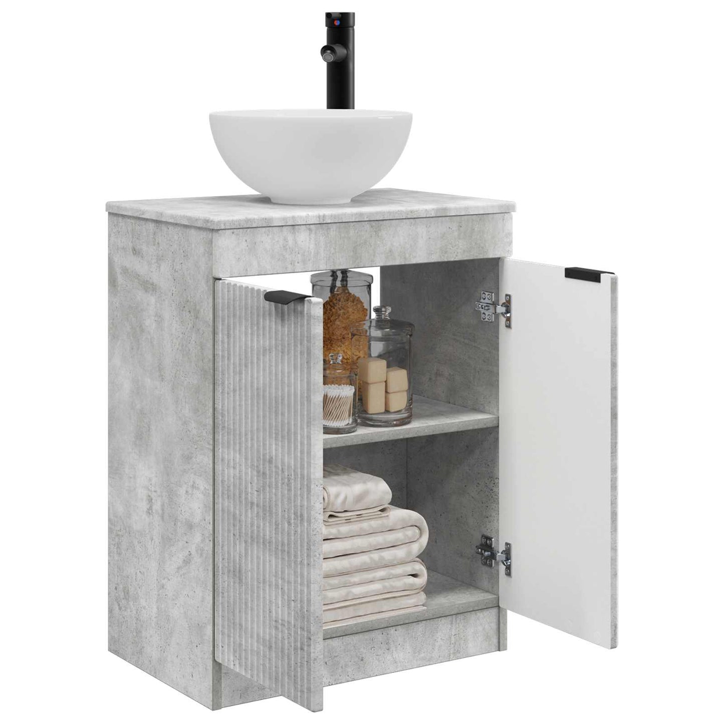 Mobile da bagno con lavabo Grigio Cemento 54 x 35 x 83 cm | homemem39