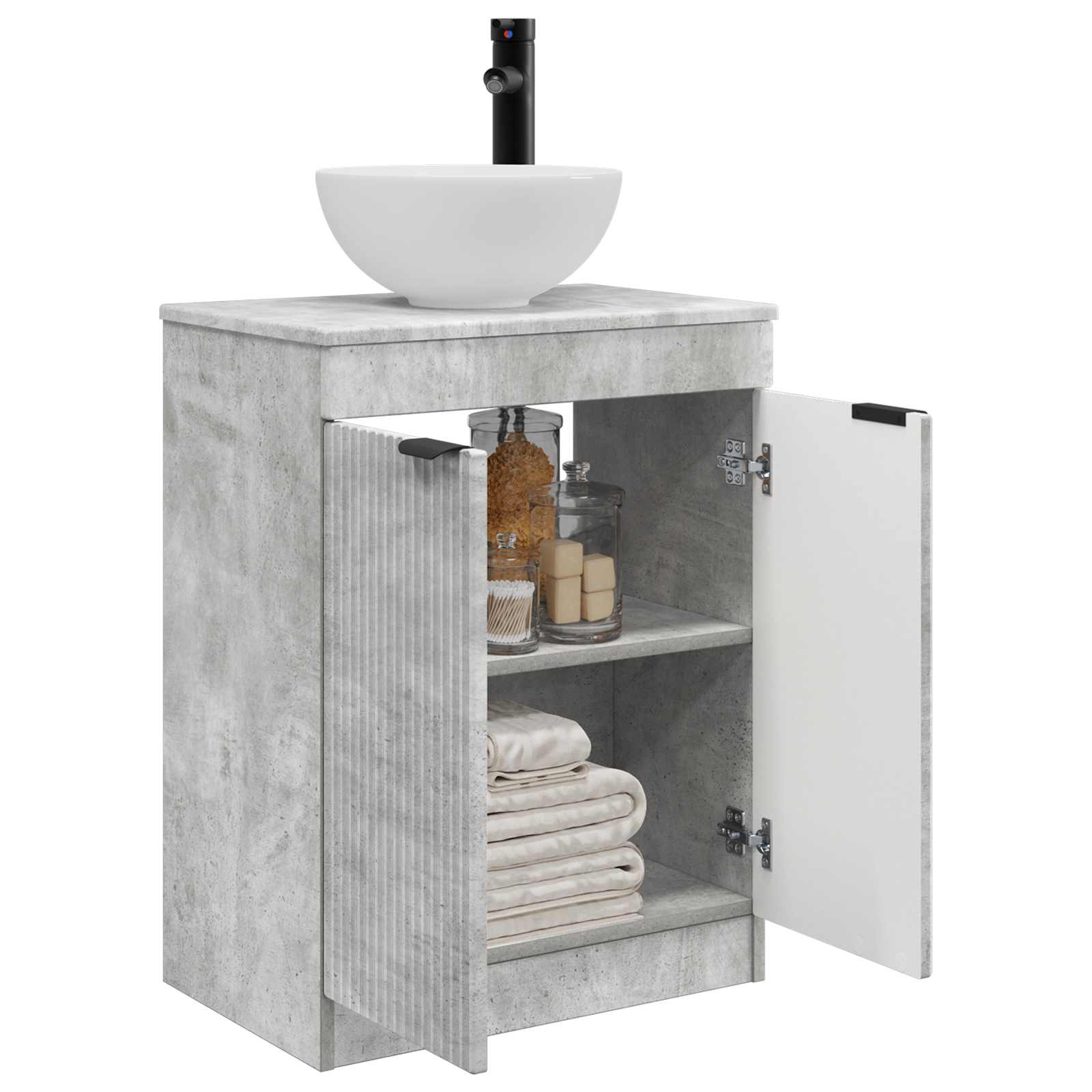Mobile da bagno con lavabo Grigio Cemento 54 x 35 x 83 cm | homemem39