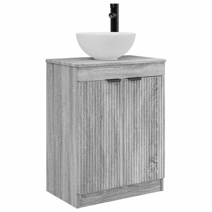 Mobile da bagno con lavabo Sonoma grigio 54 x 35 x 83 cm