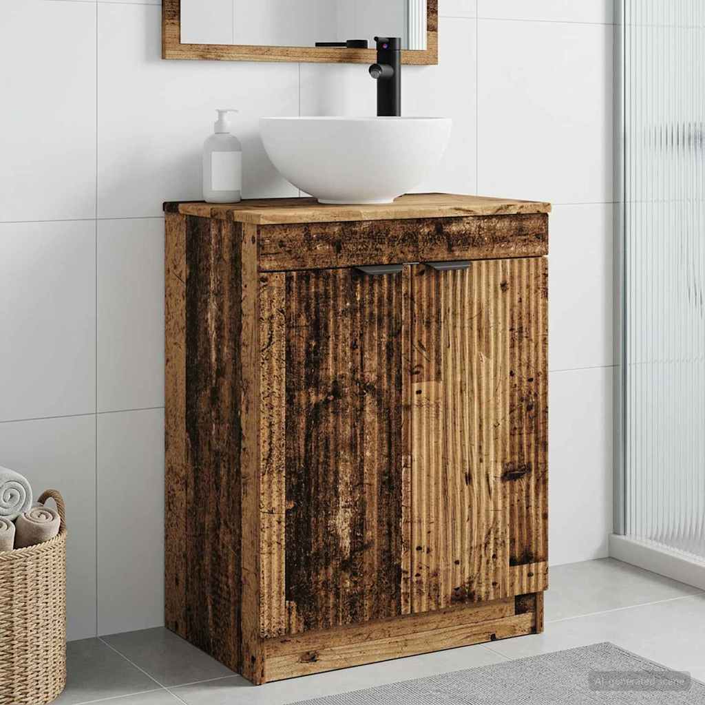Mobile da bagno con lavabo Legno antico 54 x 35 x 83 cm