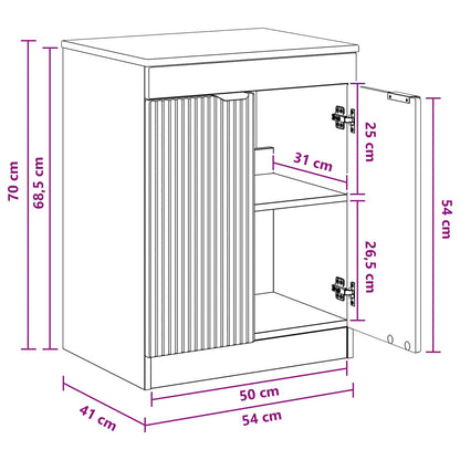 Mobile da Bagno Nero 54 x 41 x 70 cm Legno ingegnerizzato | homemem39