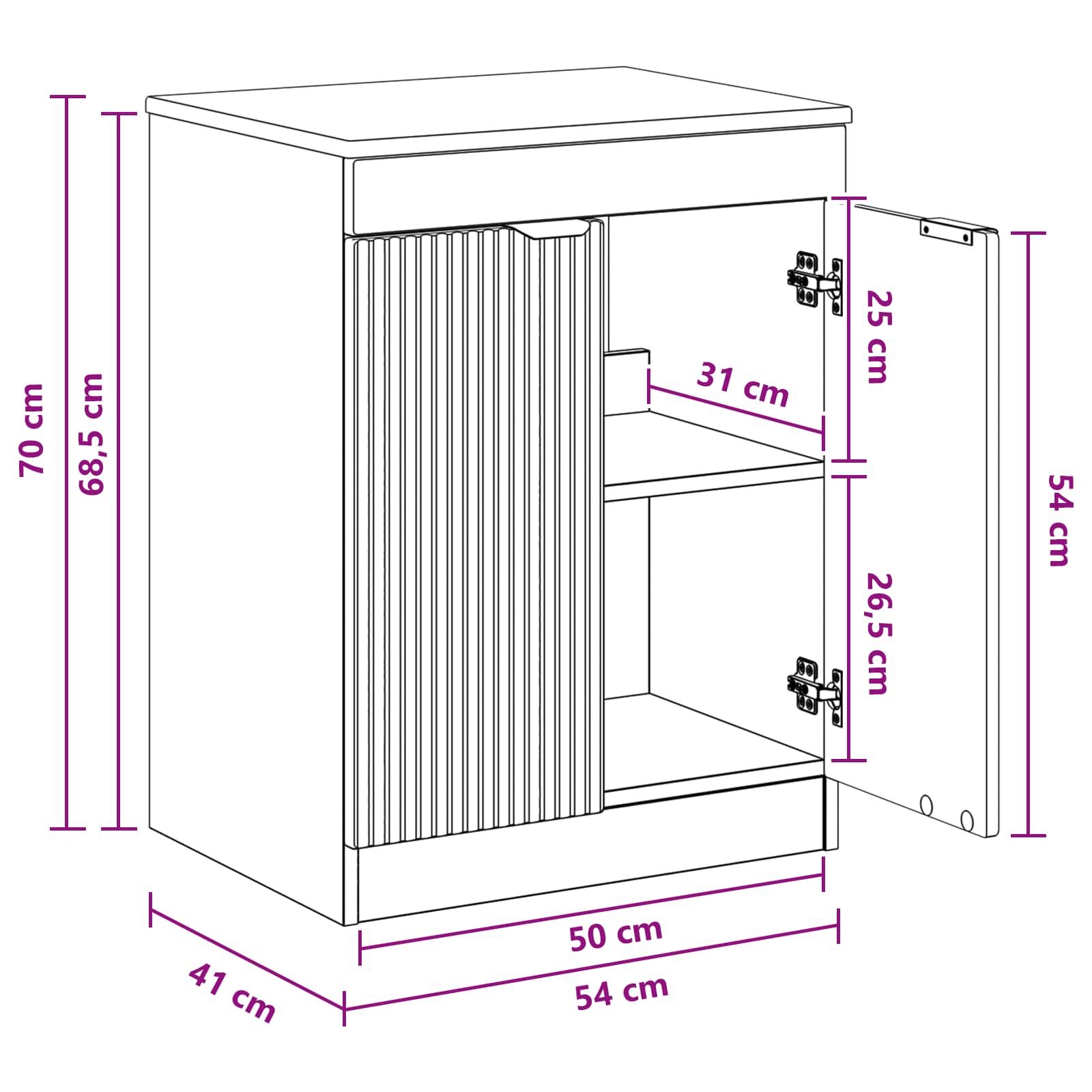 Mobile da Bagno Grigio Cemento 54 x 41 x 70 cm | homemem39