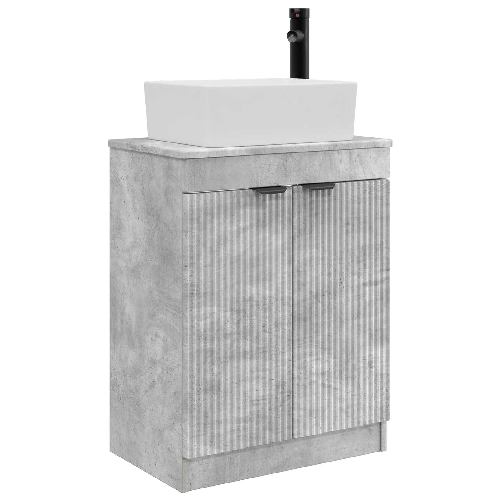 Mobile da bagno con lavabo Grigio Cemento 54 x 35 x 83 cm | homemem39