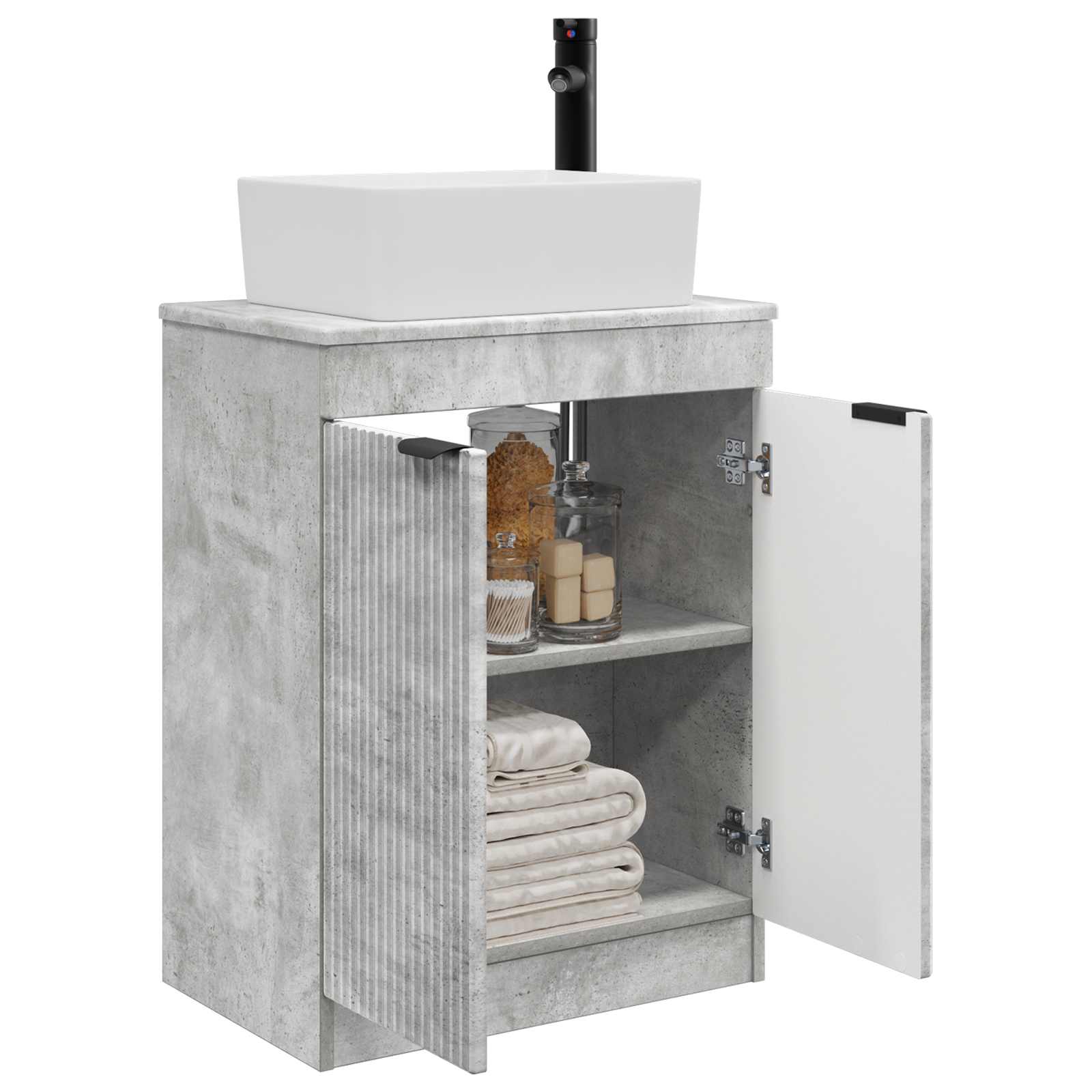 Mobile da bagno con lavabo Grigio Cemento 54 x 35 x 83 cm | homemem39