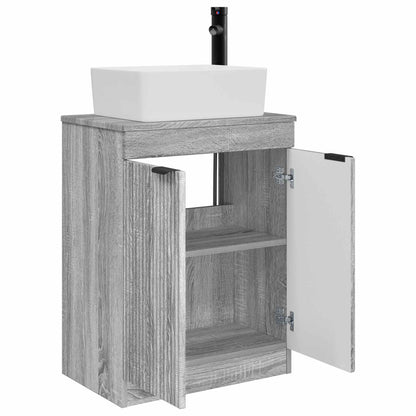 Mobile da bagno con lavabo Sonoma grigio 54 x 35 x 83 cm
