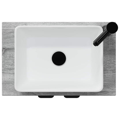 Mobile da bagno con lavabo Sonoma grigio 54 x 35 x 83 cm | homemem39