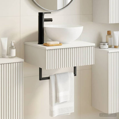 Lavabo da Parete Bianco 40 x 35 x 39 cm Legno ingegnerizzato