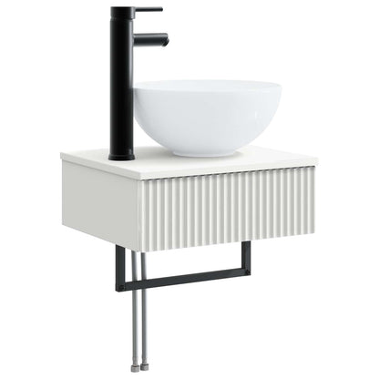 Lavabo da Parete Bianco 40 x 35 x 39 cm Legno ingegnerizzato