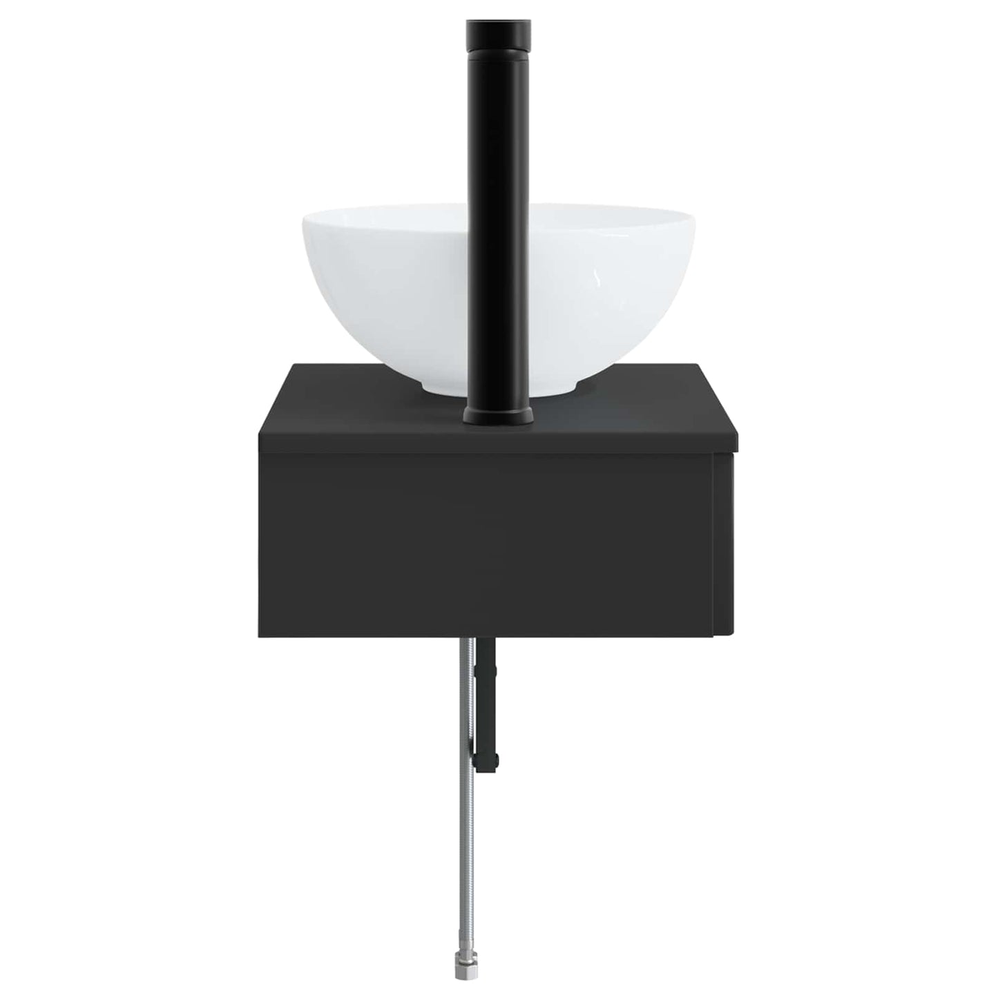 Lavabo da Parete Nero 40 x 35 x 39 cm Legno ingegnerizzato | homemem39