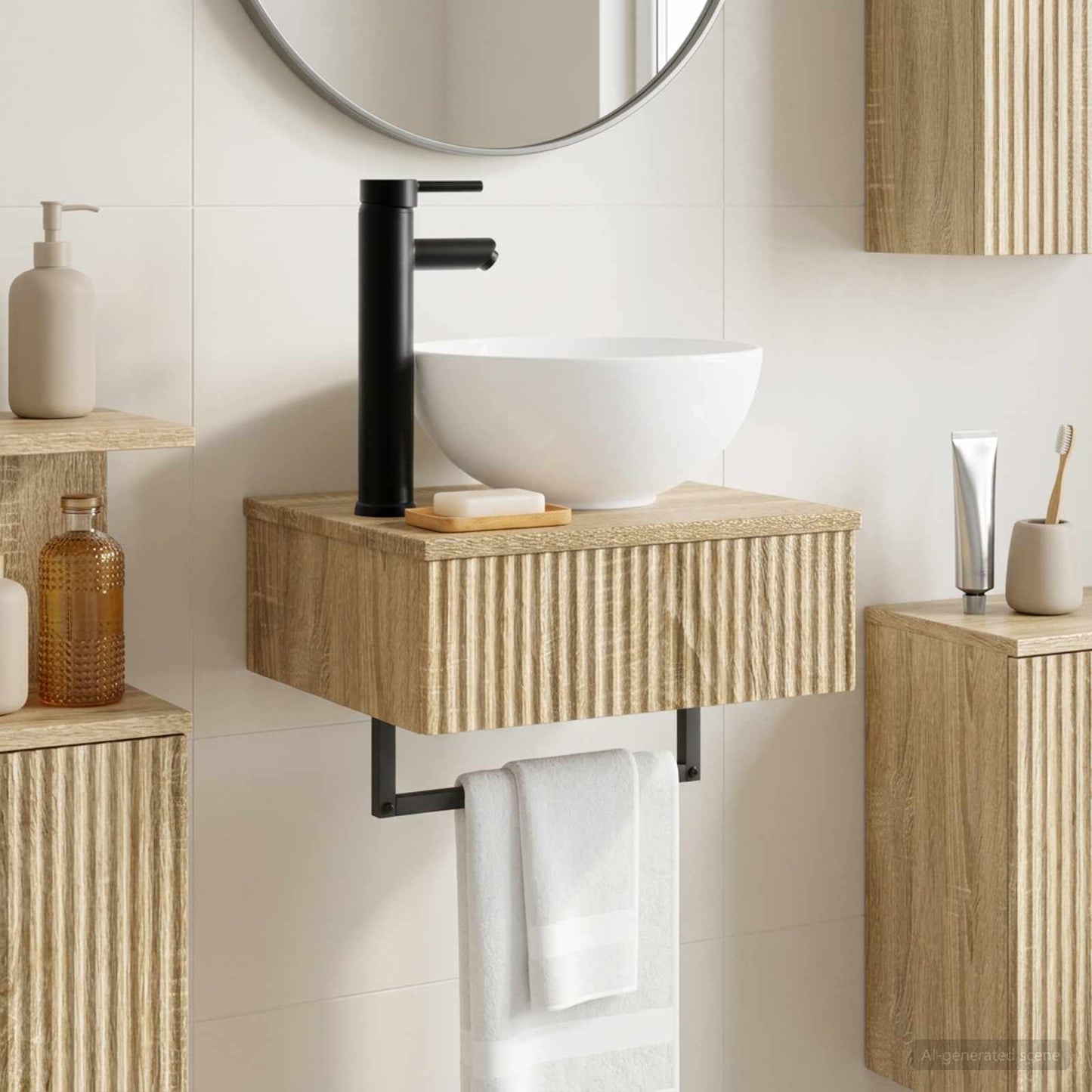Lavabo da Parete Rovere Sonoma 40 x 35 x 39 cm | homemem39