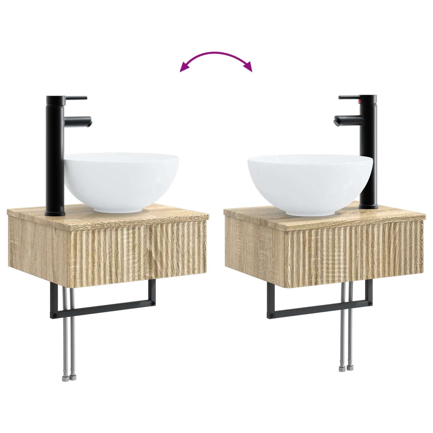 Lavabo da Parete Rovere Sonoma 40 x 35 x 39 cm | homemem39