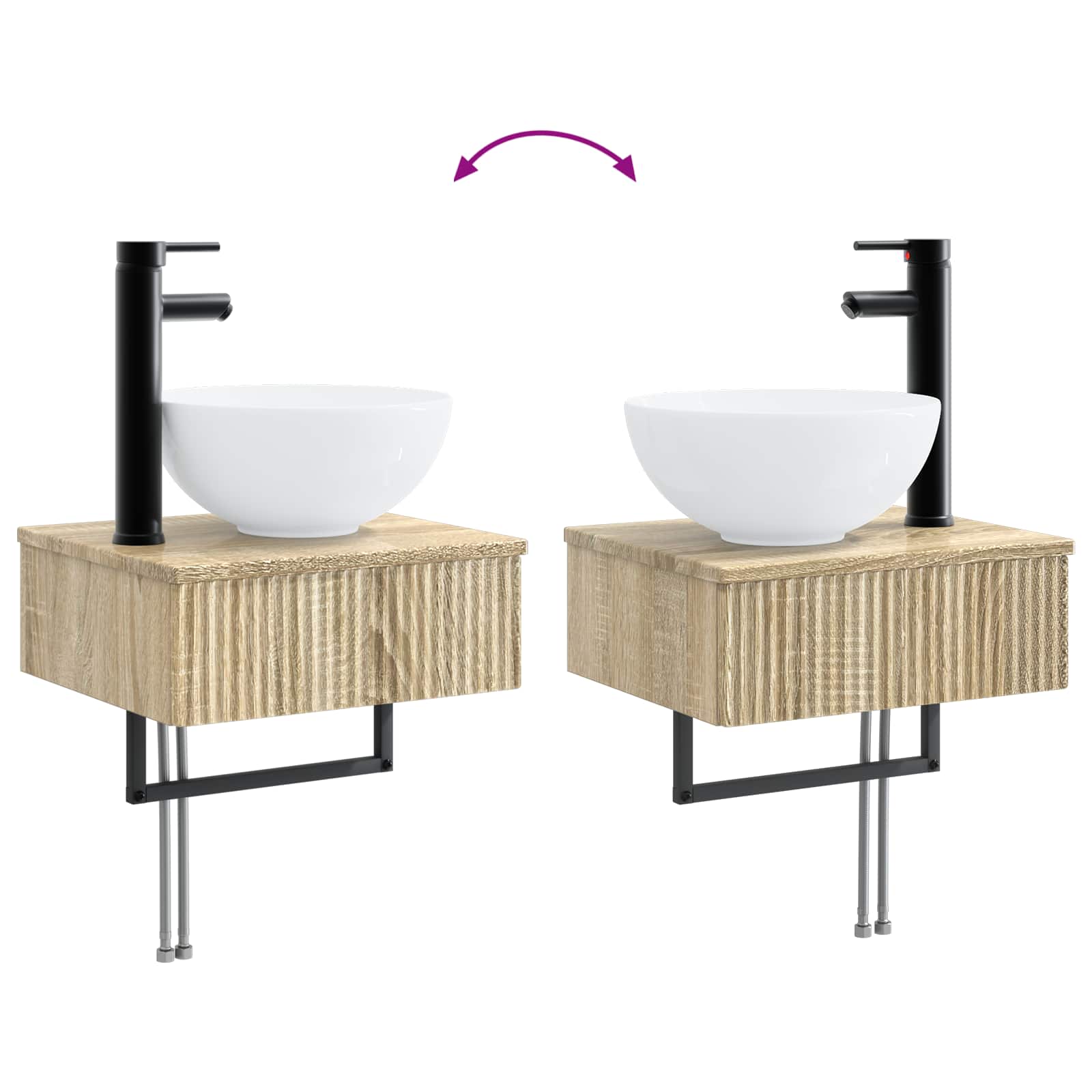 Lavabo da Parete Rovere Sonoma 40 x 35 x 39 cm | homemem39