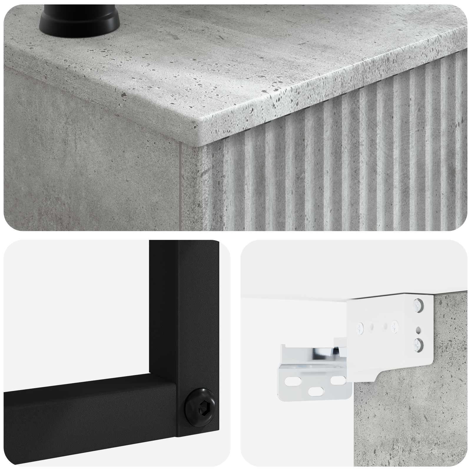 Lavabo da Parete Grigio Cemento 40 x 35 x 39 cm | homemem39