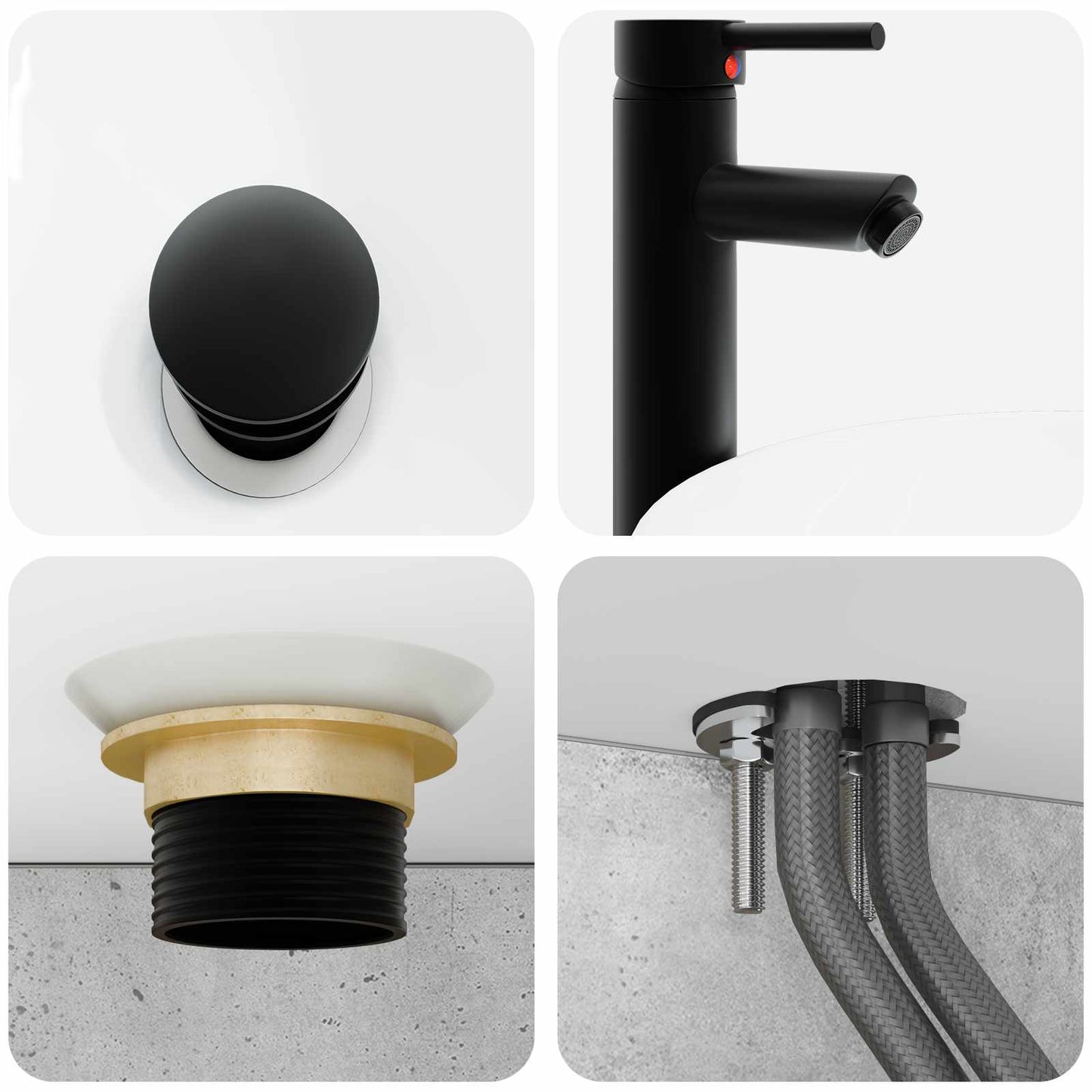 Lavabo da Parete Grigio Cemento 40 x 35 x 39 cm | homemem39