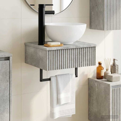 Lavabo da Parete Grigio Cemento 40 x 35 x 39 cm | homemem39
