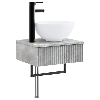 Lavabo da Parete Grigio Cemento 40 x 35 x 39 cm | homemem39