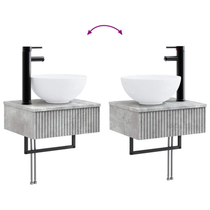 Lavabo da Parete Grigio Cemento 40 x 35 x 39 cm | homemem39