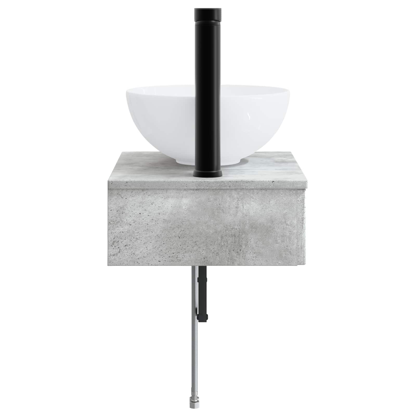 Lavabo da Parete Grigio Cemento 40 x 35 x 39 cm | homemem39