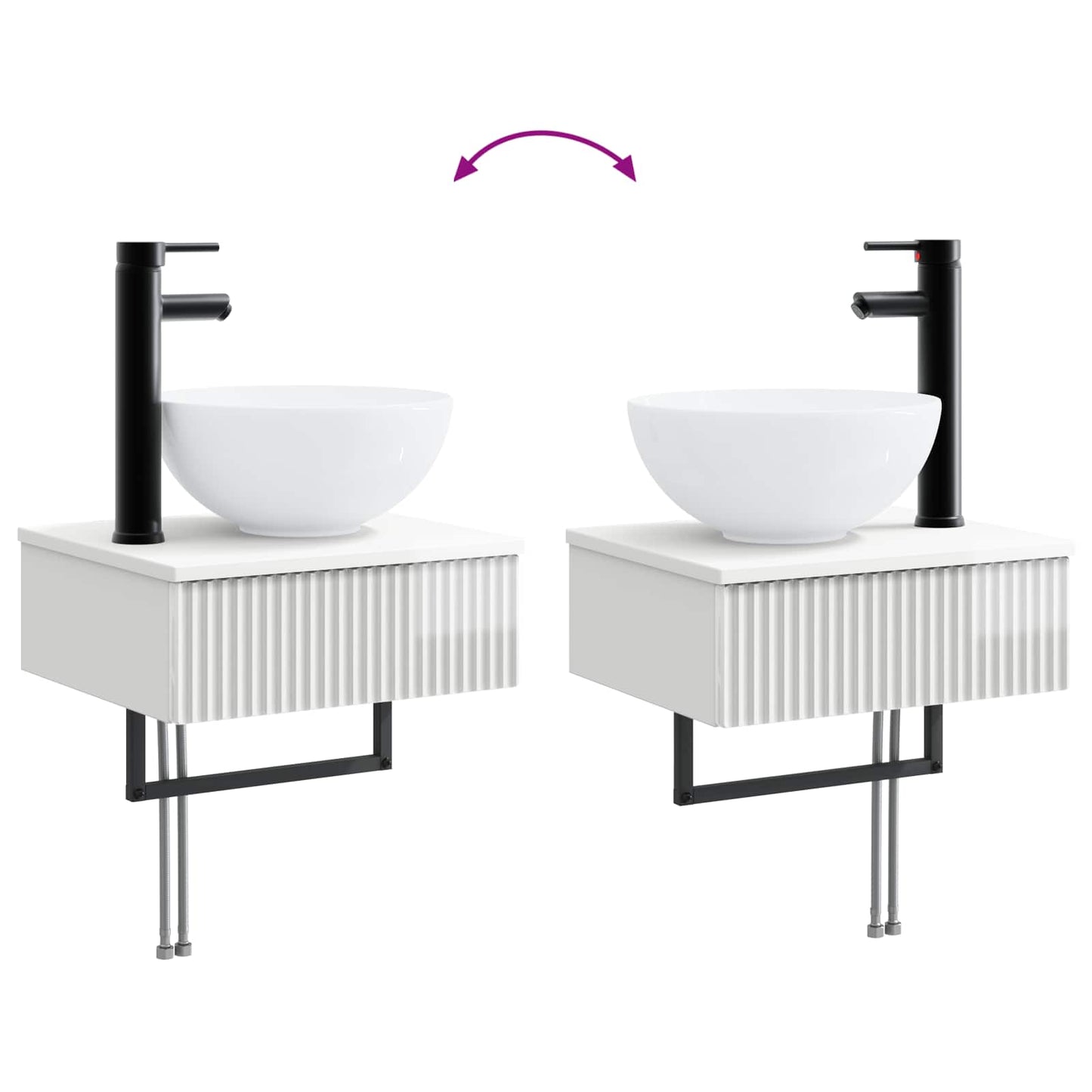 Lavabo da Parete Bianco Lucido 40 x 35 x 39 cm | homemem39
