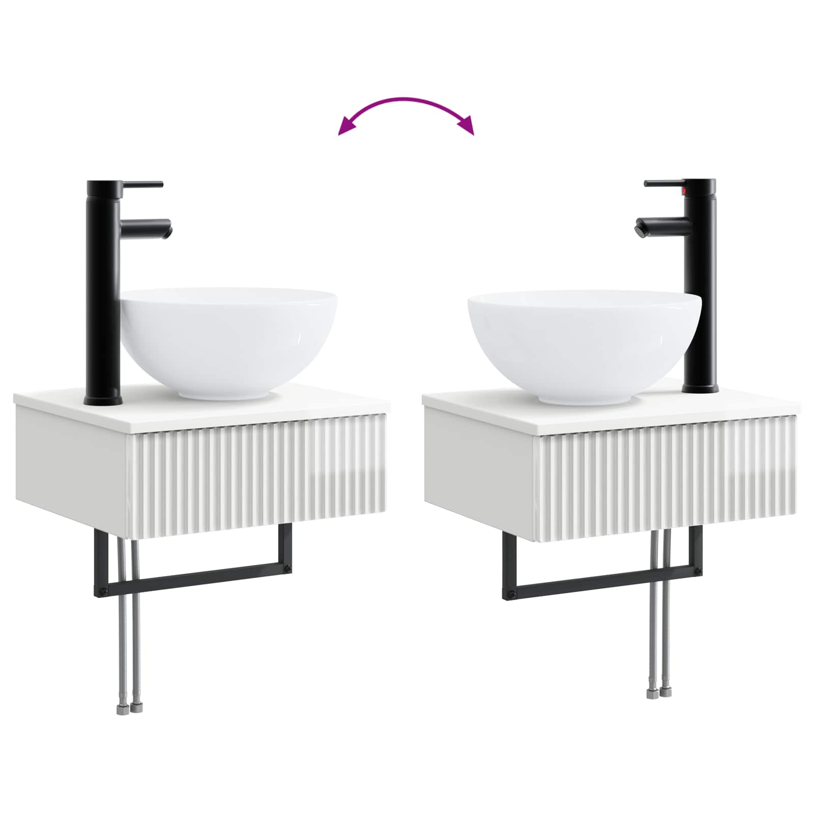 Lavabo da Parete Bianco Lucido 40 x 35 x 39 cm | homemem39