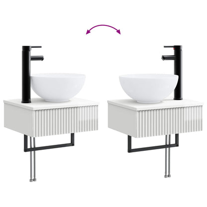 Lavabo da Parete Bianco Lucido 40 x 35 x 39 cm | homemem39