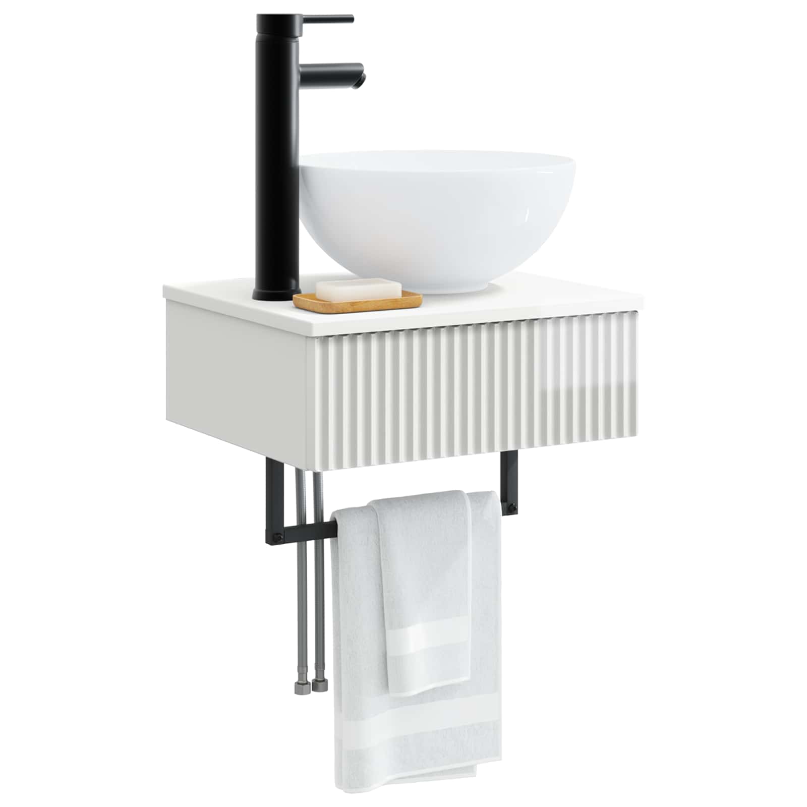 Lavabo da Parete Bianco Lucido 40 x 35 x 39 cm | homemem39