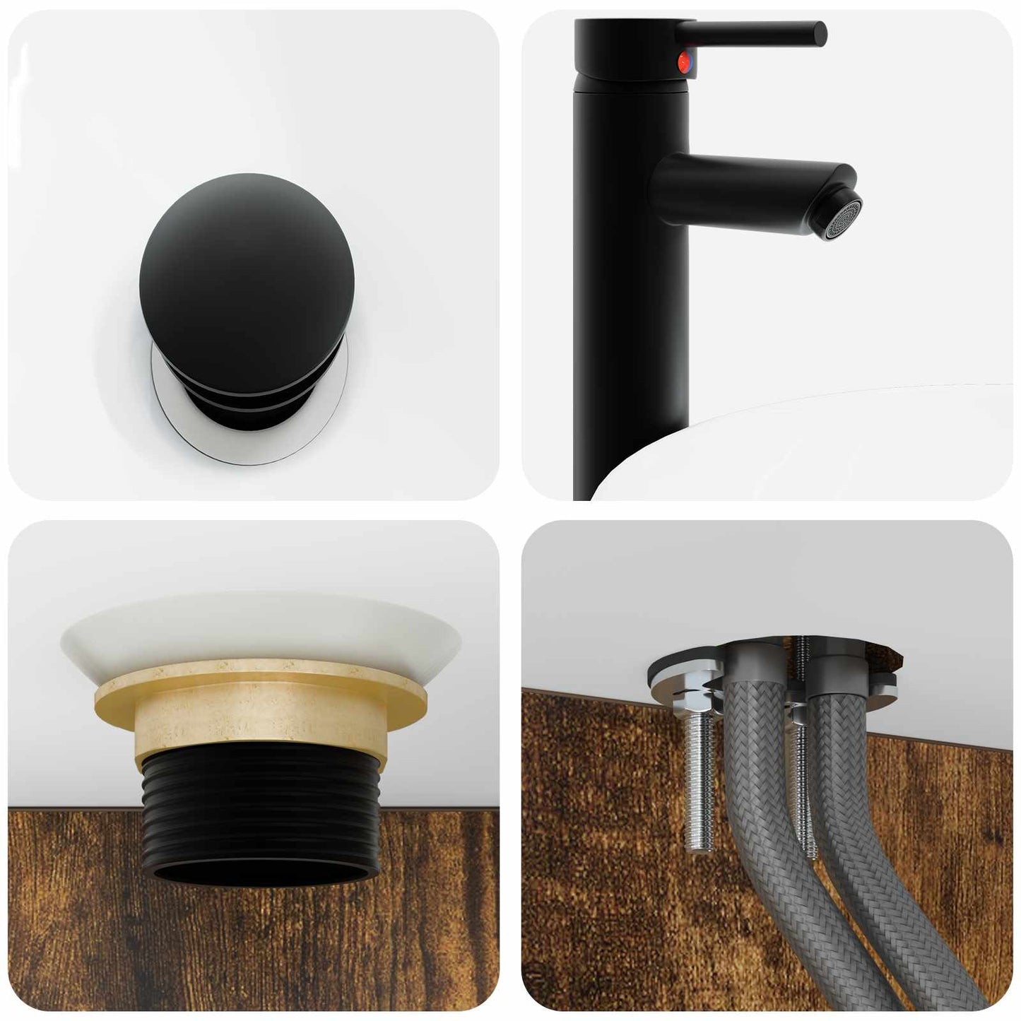 Lavabo da Parete Rovere Fumo 40 x 35 x 39 cm | homemem39