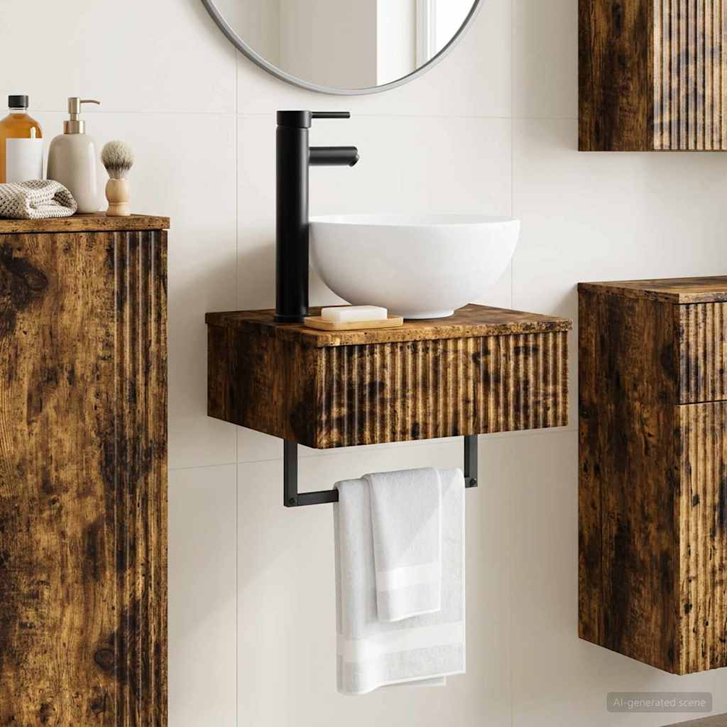 Lavabo da Parete Rovere Fumo 40 x 35 x 39 cm | homemem39