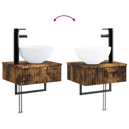 Lavabo da Parete Rovere Fumo 40 x 35 x 39 cm | homemem39