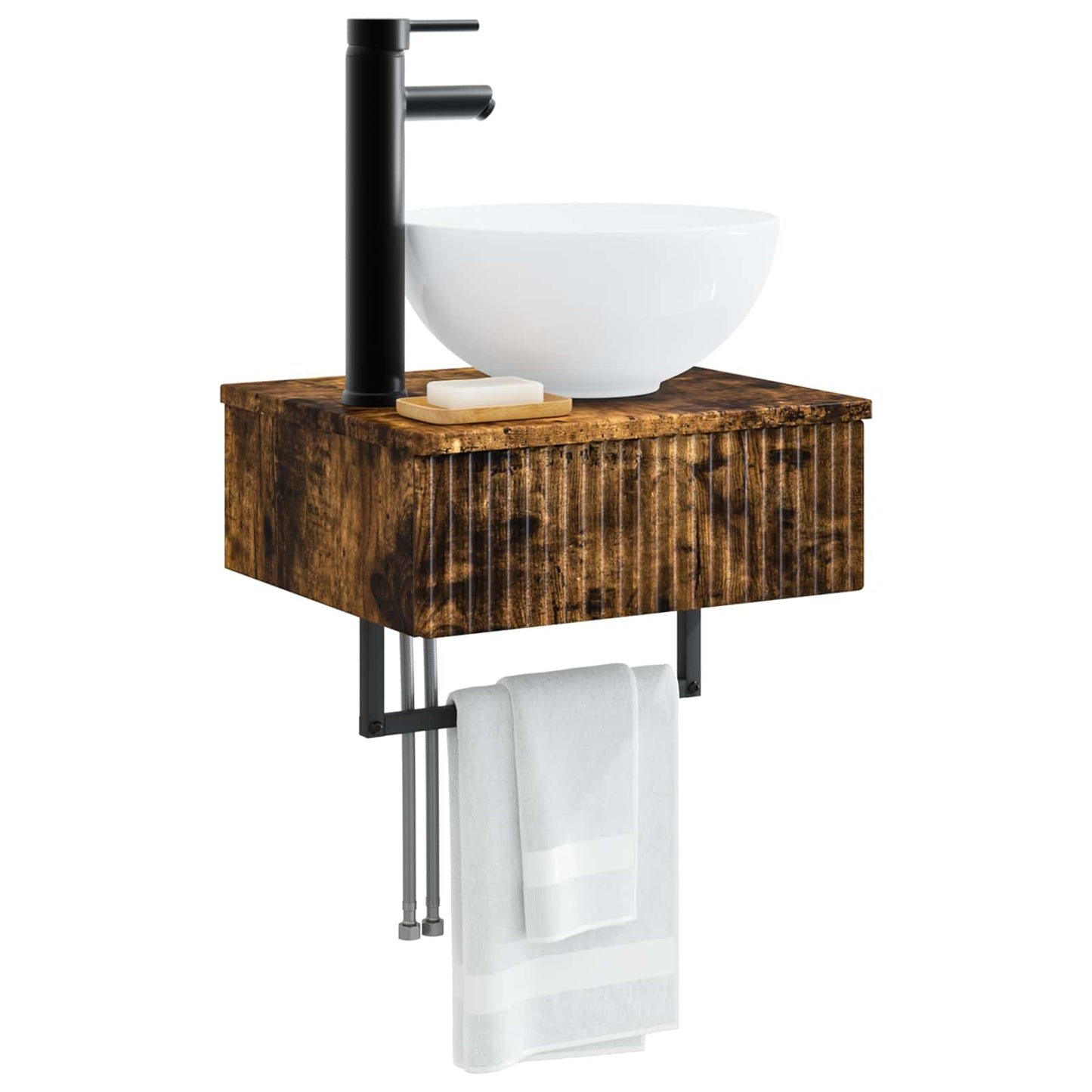 Lavabo da Parete Rovere Fumo 40 x 35 x 39 cm | homemem39
