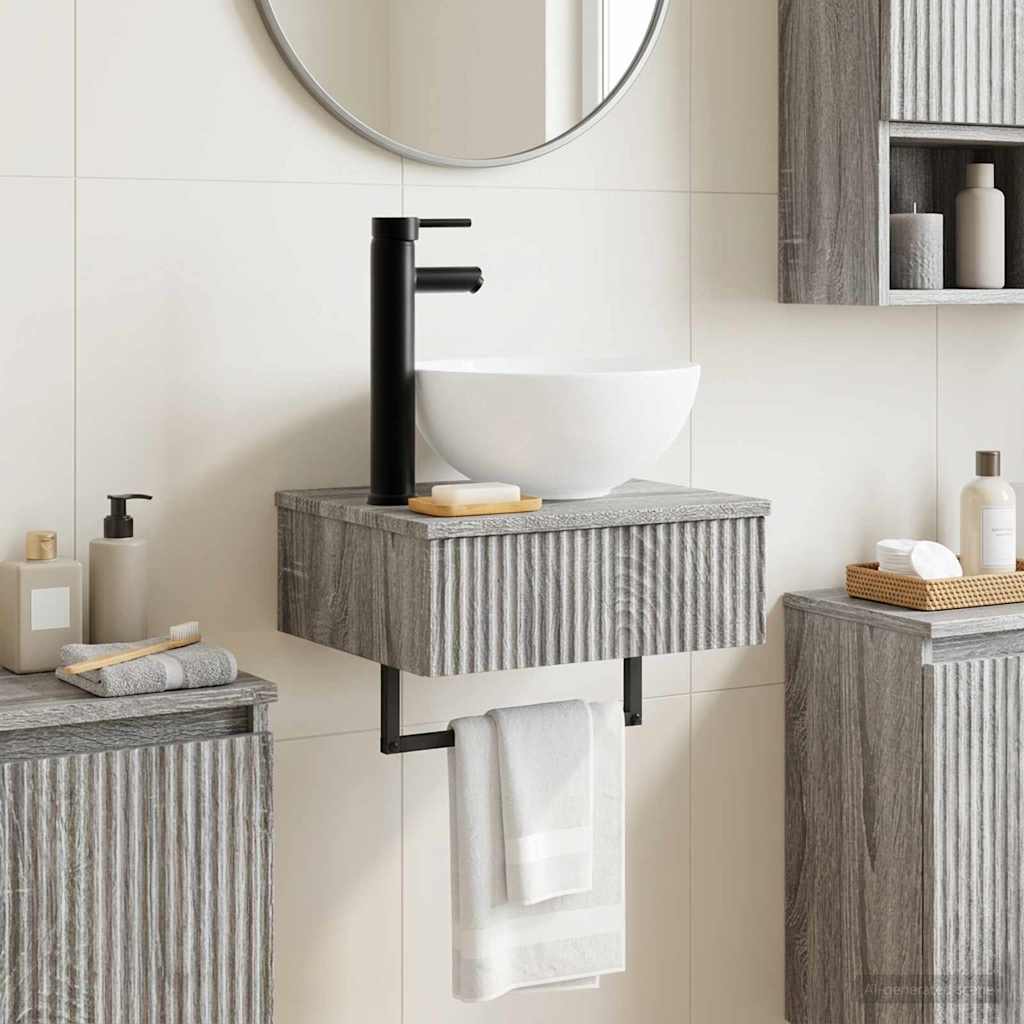 Lavabo da Parete Sonoma grigio 40 x 35 x 39 cm | homemem39