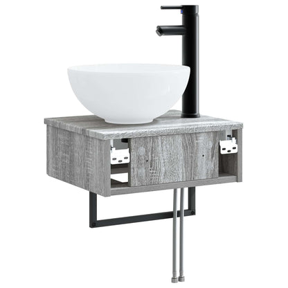 Lavabo da Parete Sonoma grigio 40 x 35 x 39 cm | homemem39
